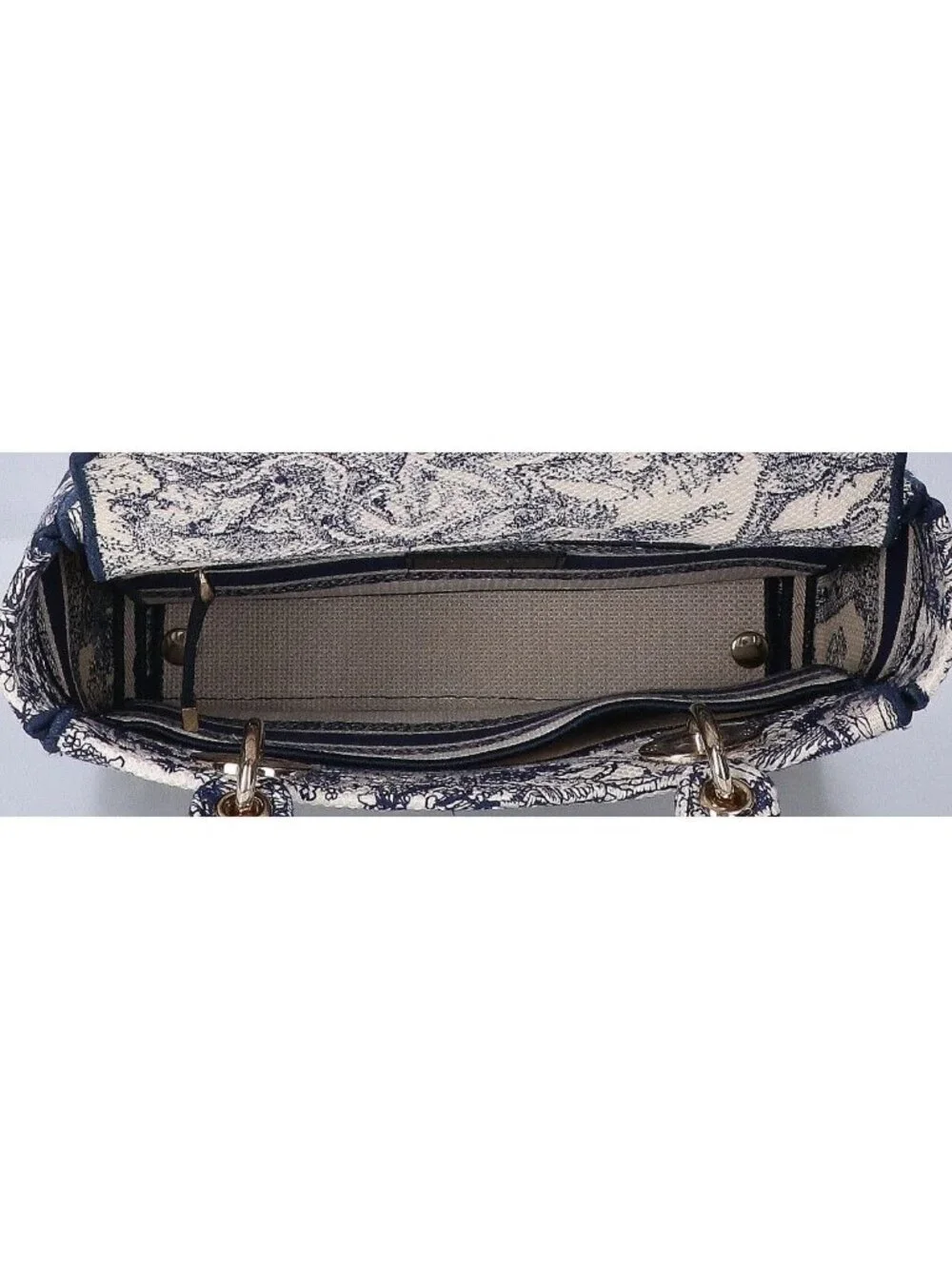 Dior Lady D-lite Medium Toile de Jouy Embroidery 2-Way Shoulder Bag